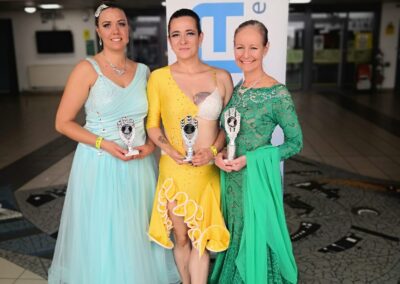 ladies at ballroom dance competition